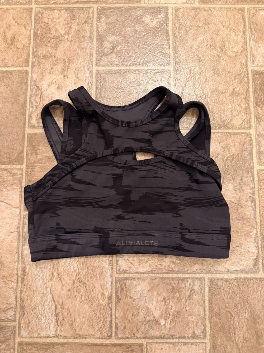 Alphalete Black high neck sports bra